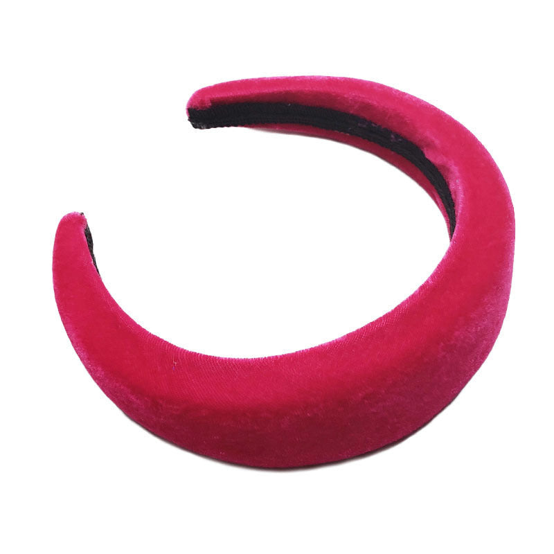 JMT-917130 Flannelette Sponge Cloth Hair Band in 10 Colors - 4cm Width, 11.5cm Inner Diameter
