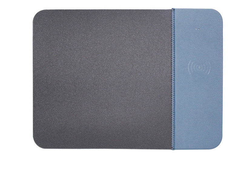 JMT-917130 Wireless Charging PU Mouse Pad for Mobile Phones - Available in Black, Gray, Blue, and Pink