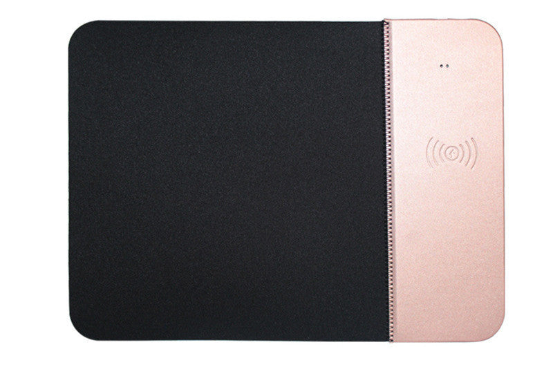 JMT-917130 Wireless Charging PU Mouse Pad for Mobile Phones - Available in Black, Gray, Blue, and Pink