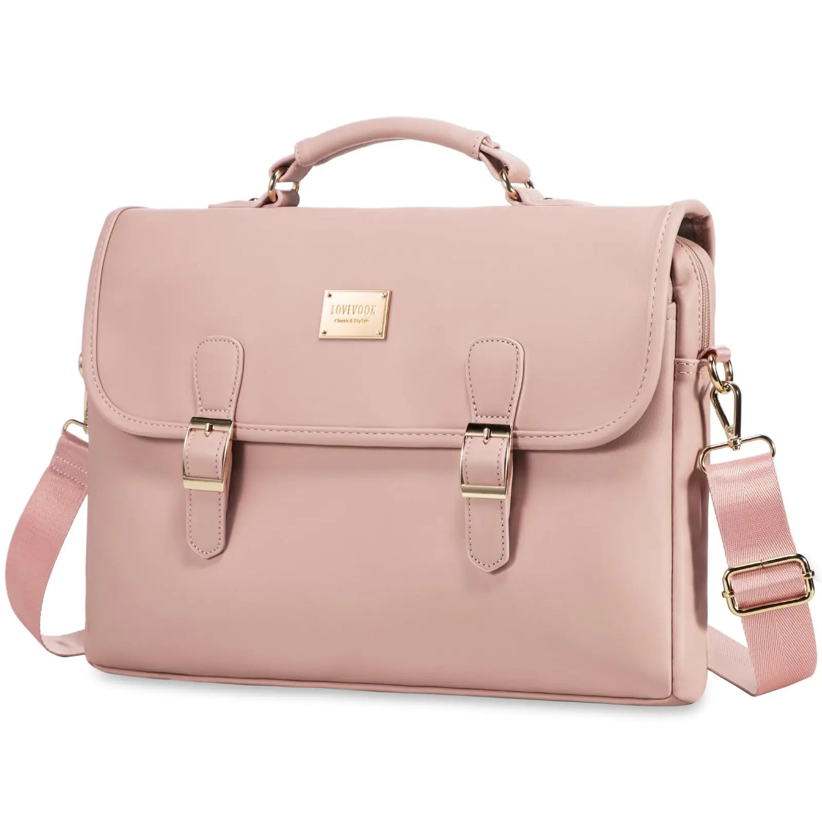 JMT-917322 Stylish 15.6 in Laptop Briefcase for Women - Functional Shoulder Satchel with Protective Sleeve