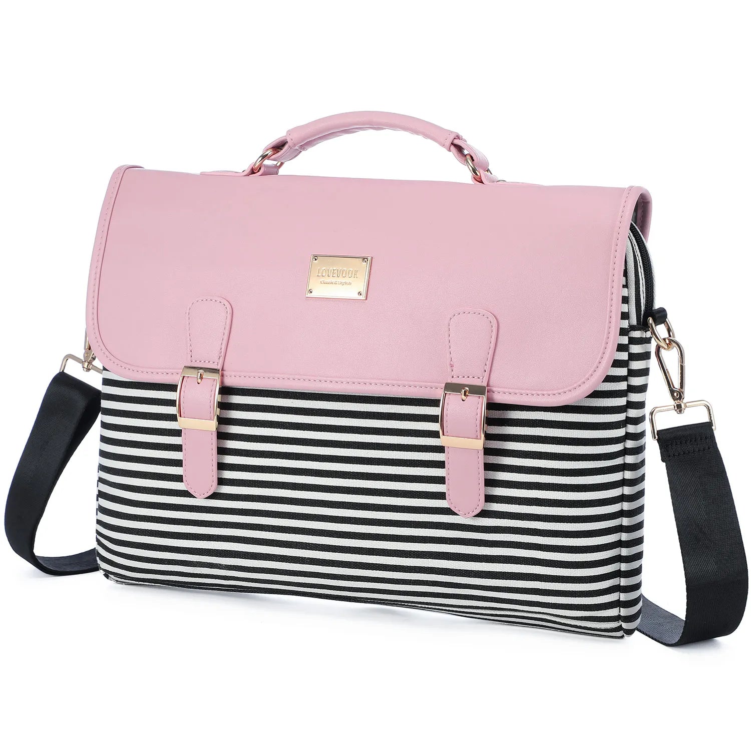 JMT-917322 Stylish 15.6 in Laptop Briefcase for Women - Functional Shoulder Satchel with Protective Sleeve