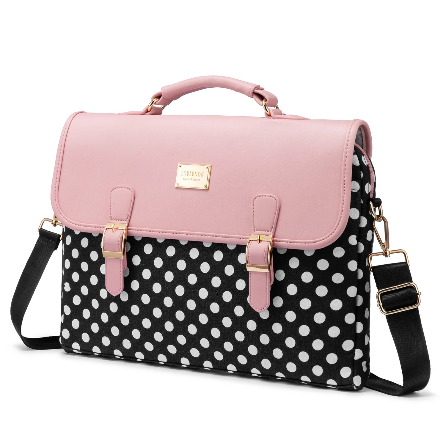 JMT-917322 Stylish 15.6 in Laptop Briefcase for Women - Functional Shoulder Satchel with Protective Sleeve