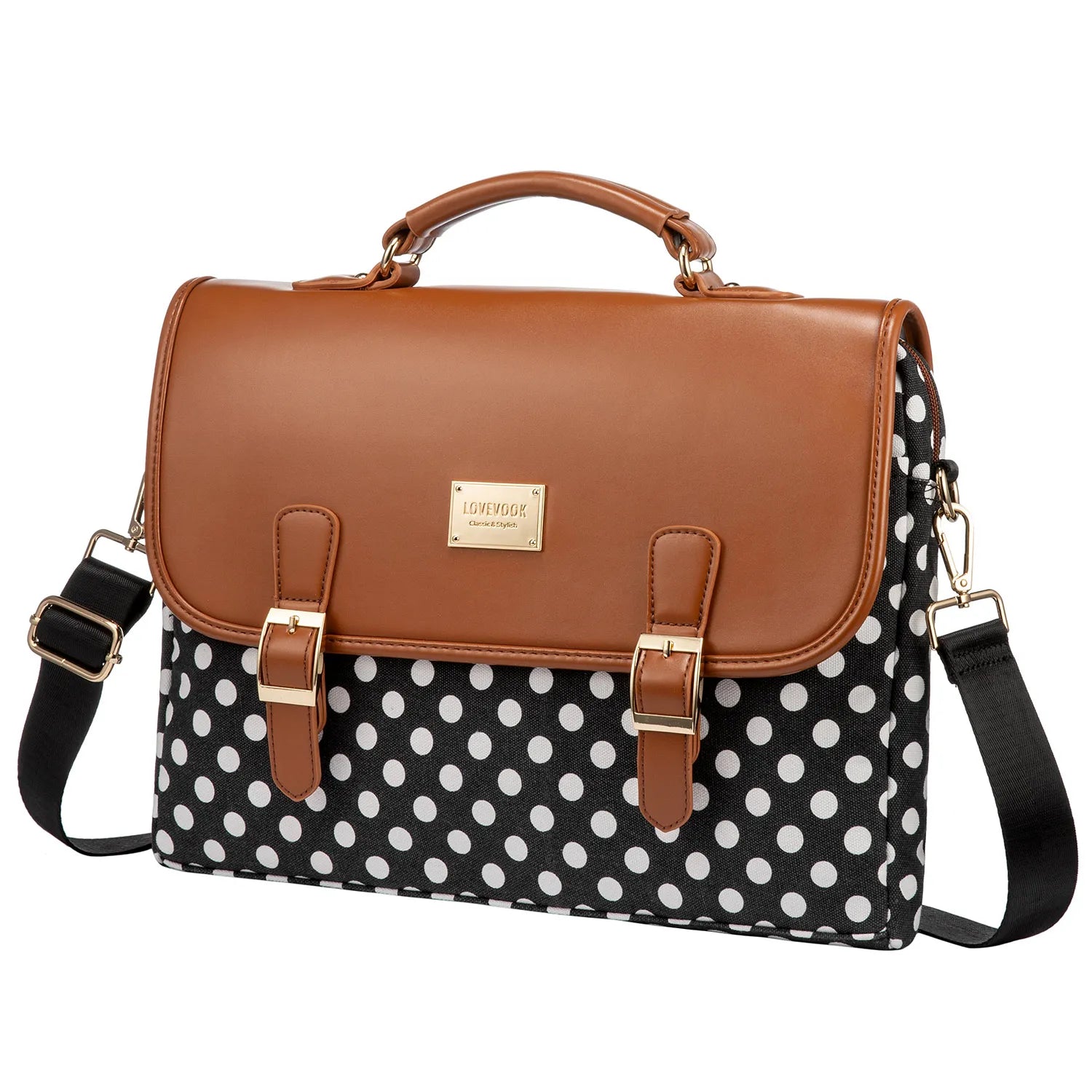 JMT-917322 Stylish 15.6 in Laptop Briefcase for Women - Functional Shoulder Satchel with Protective Sleeve