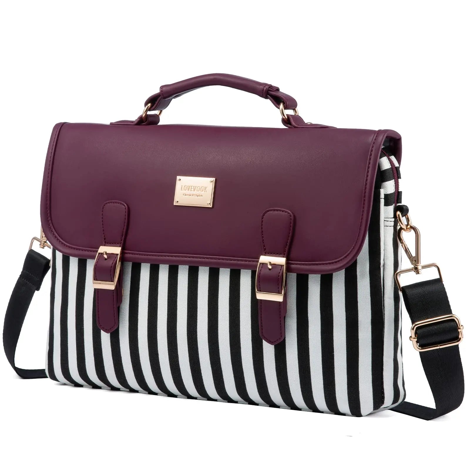 JMT-917322 Stylish 15.6 in Laptop Briefcase for Women - Functional Shoulder Satchel with Protective Sleeve