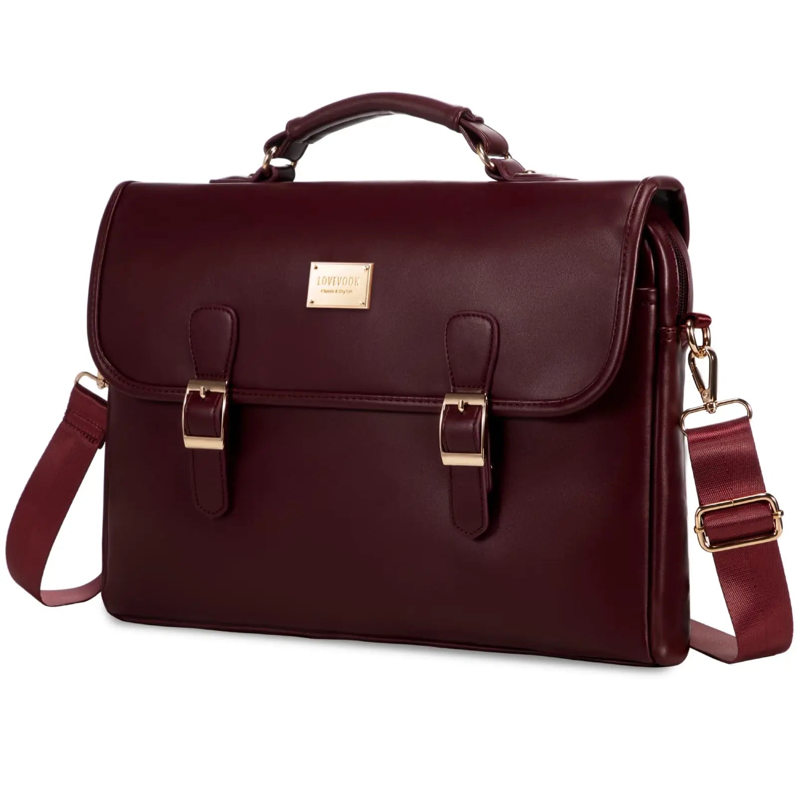 JMT-917322 Stylish 15.6 in Laptop Briefcase for Women - Functional Shoulder Satchel with Protective Sleeve