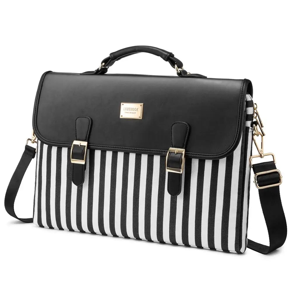 JMT-917322 Stylish 15.6 in Laptop Briefcase for Women - Functional Shoulder Satchel with Protective Sleeve