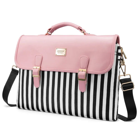 JMT-917322 Stylish 15.6 in Laptop Briefcase for Women - Functional Shoulder Satchel with Protective Sleeve