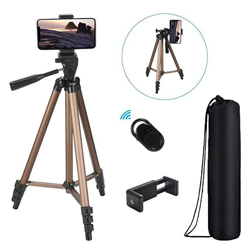 JMT-917450 Telescopic Mobile Phone Tripod with 3-in-1 Lens Set for Enhanced Photography