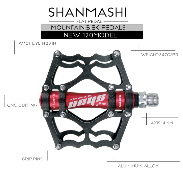 JMT-917514 Durable Mountain Bike Pedals with Enhanced Grip and Lightweight Design