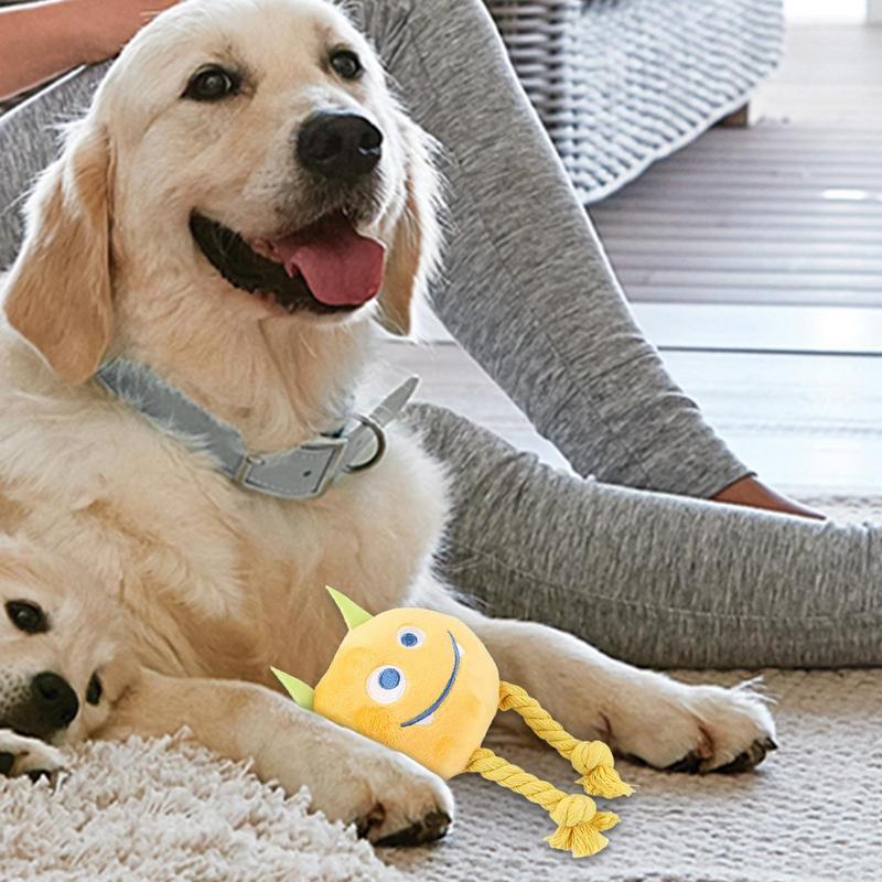 JMT-917578 Durable Cartoon Chewable Teething Toy for Dogs - Knotted Design, Squeaky, and Multifunctional