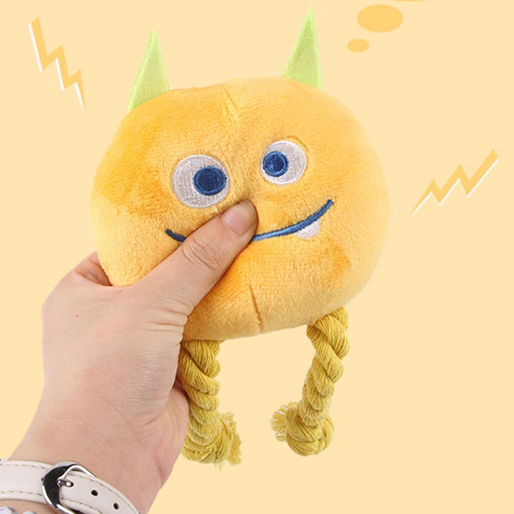 JMT-917578 Durable Cartoon Chewable Teething Toy for Dogs - Knotted Design, Squeaky, and Multifunctional