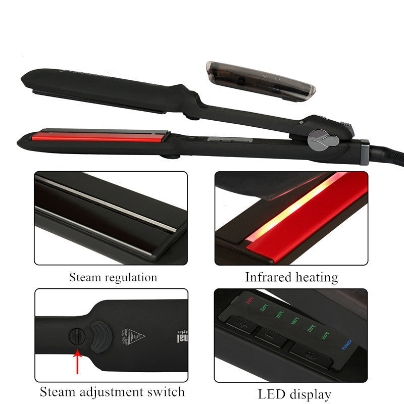 JMT-917578 Infrared Steam Spray Hair Straightener for Wet and Dry Hair with Tourmaline Ceramic Technology