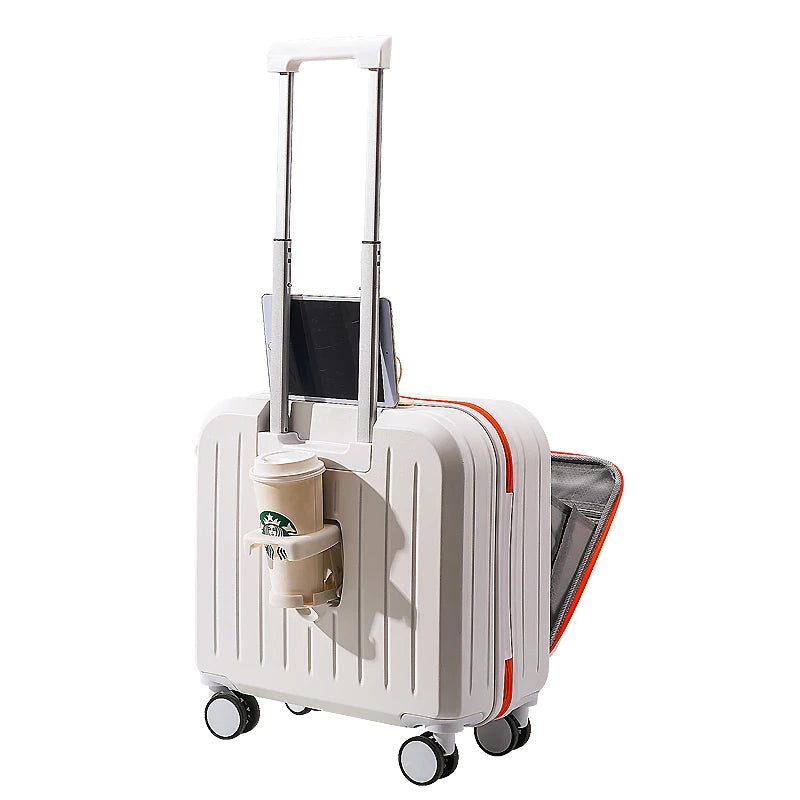 JMT-917642 Front Opening Carry-On Suitcase with Laptop Compartment