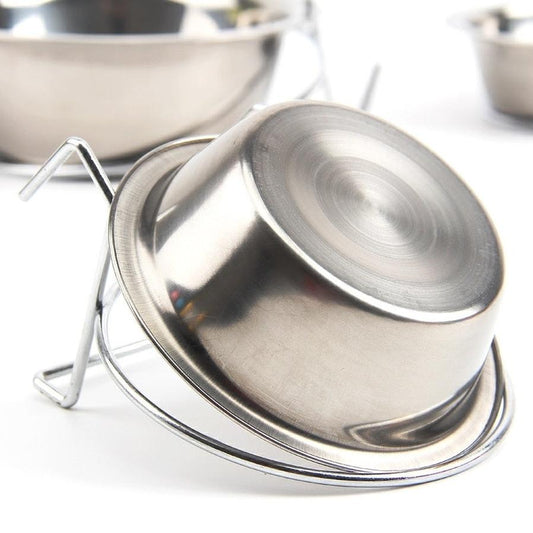JMT-917770 Hanging Stainless Steel Dog Food Bowl - Available in Small, Medium, and Large Sizes