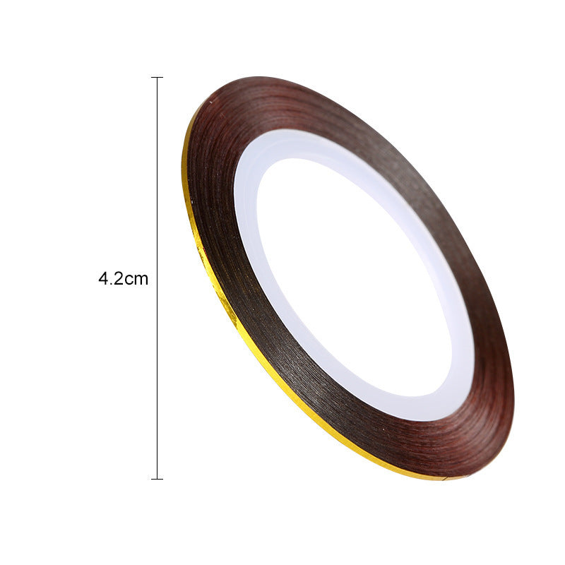 JMT-917898 Extra Fine Gold and Silver Nail Art Thread - 30 Colors Set with Adhesive Backing, 20 Meters Length