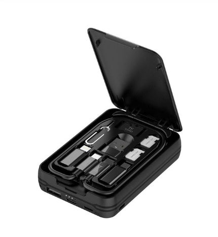 JMT-918218 Multi-Functional Wireless Travel Charger and Cable Organizer with SIM Kit, 5000mAh Power Bank