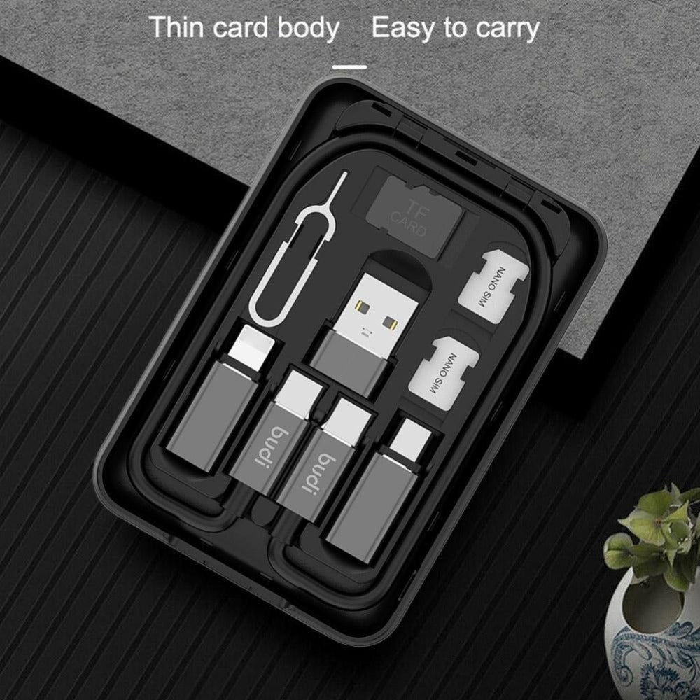 JMT-918218 Multi-Functional Wireless Travel Charger and Cable Organizer with SIM Kit, 5000mAh Power Bank