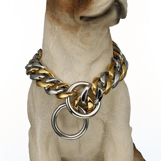 JMT-918410 Stainless Steel Dog Chain Collar for Large Breeds - Durable and Prevents Breaking
