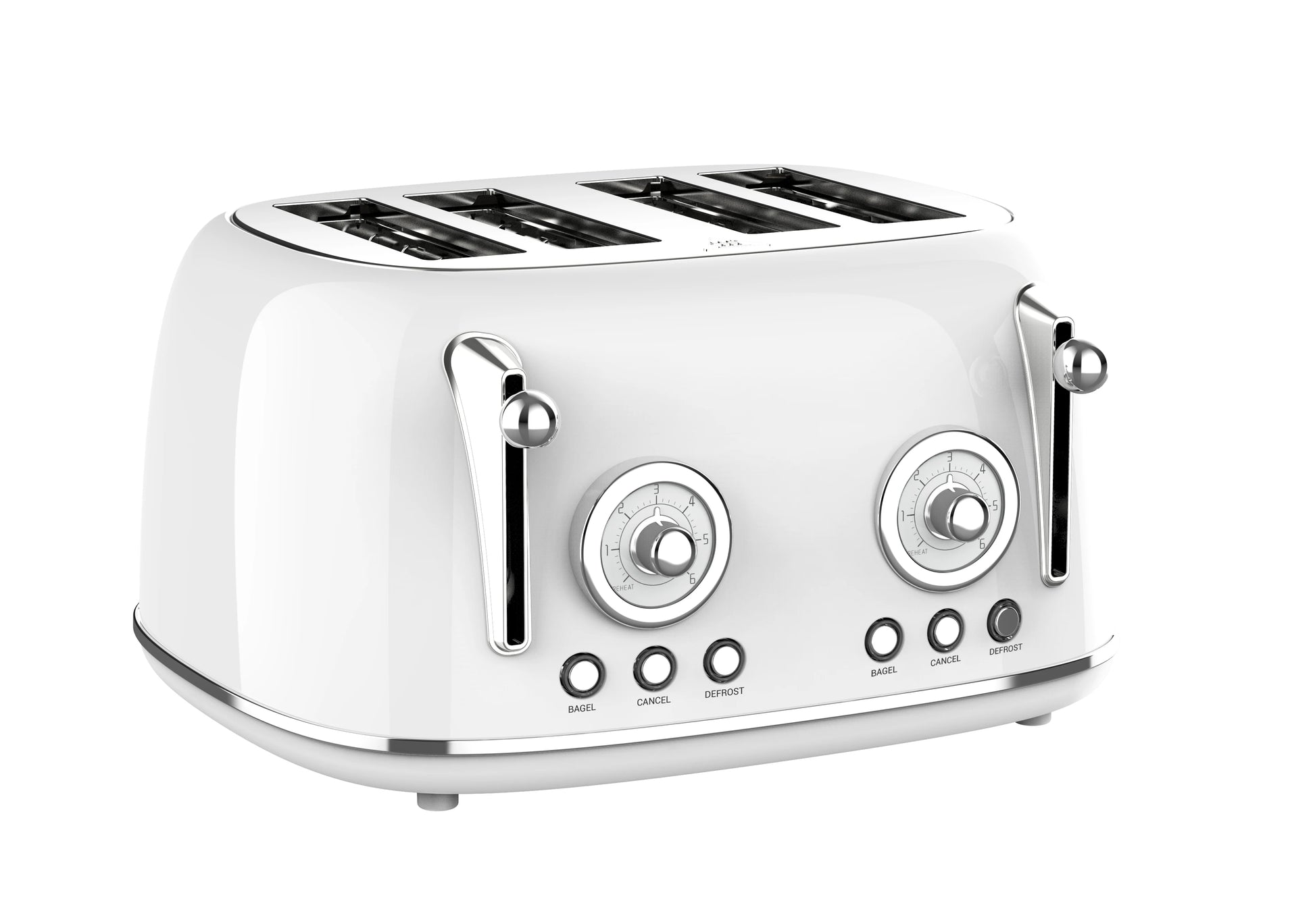 JMT-918410 Wide Slot 4-Slice Toaster with Adjustable Browning Levels and Extra Lift Function