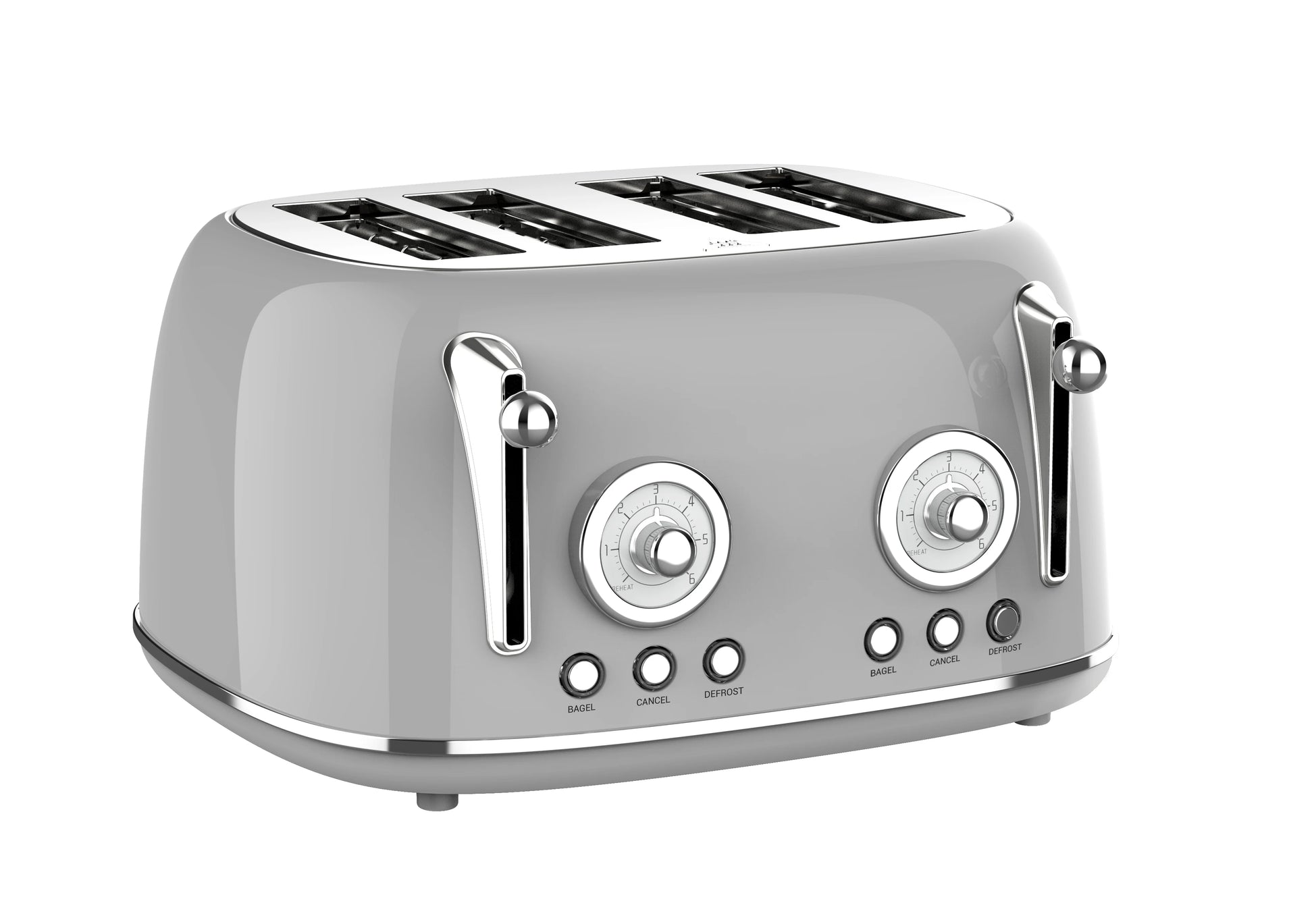 JMT-918410 Wide Slot 4-Slice Toaster with Adjustable Browning Levels and Extra Lift Function