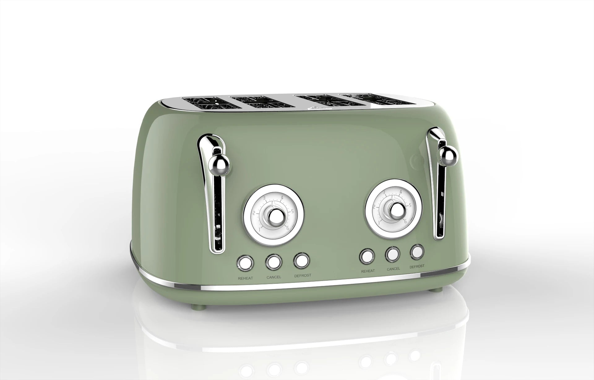 JMT-918410 Wide Slot 4-Slice Toaster with Adjustable Browning Levels and Extra Lift Function