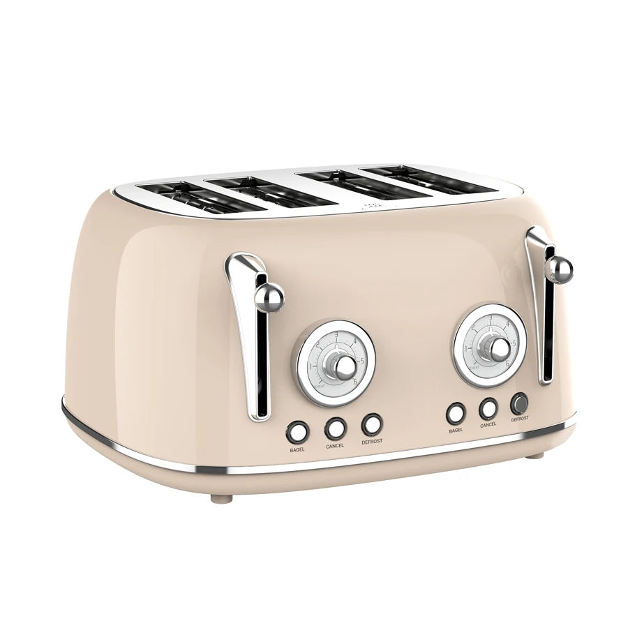 JMT-918410 Wide Slot 4-Slice Toaster with Adjustable Browning Levels and Extra Lift Function