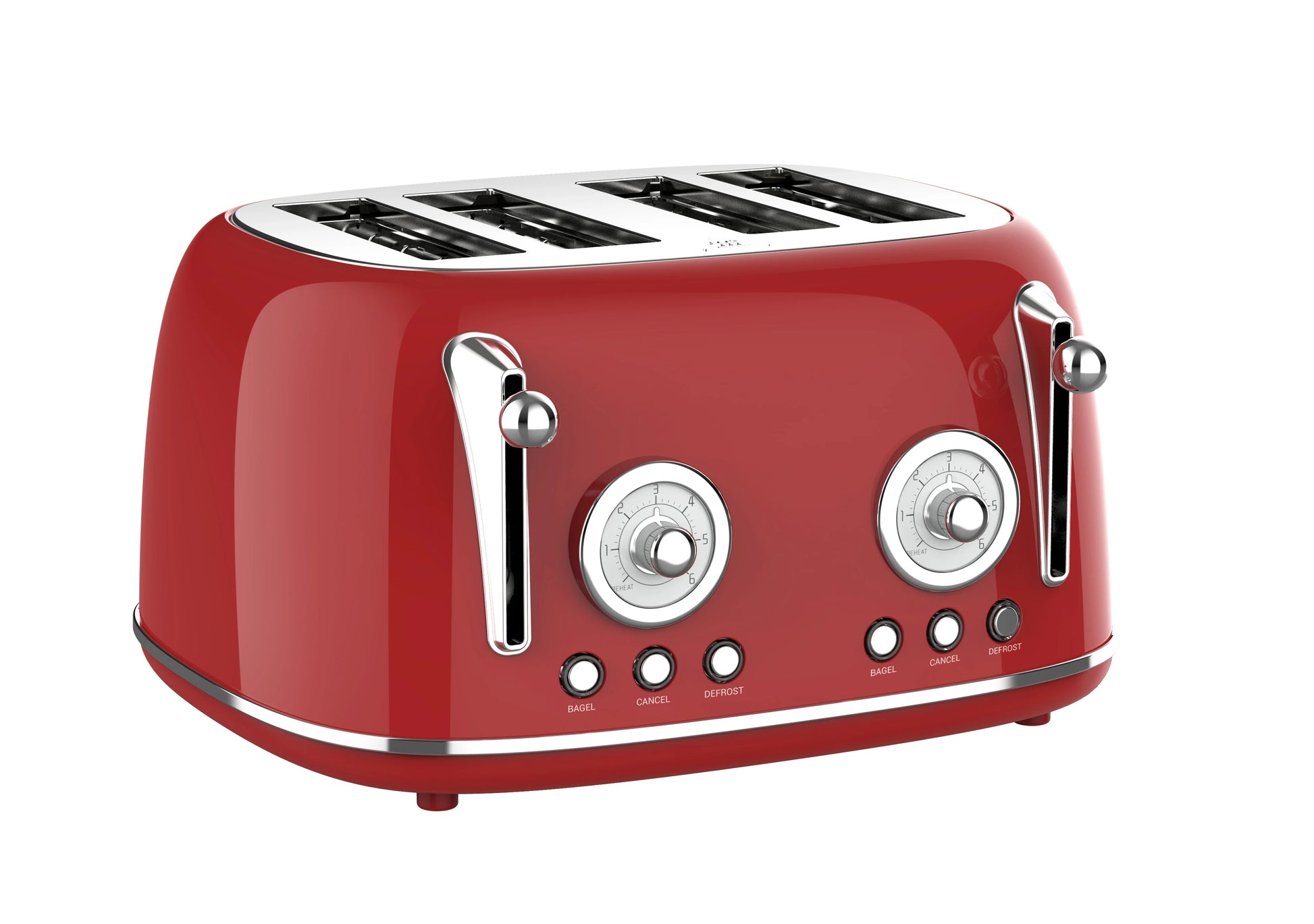 JMT-918410 Wide Slot 4-Slice Toaster with Adjustable Browning Levels and Extra Lift Function