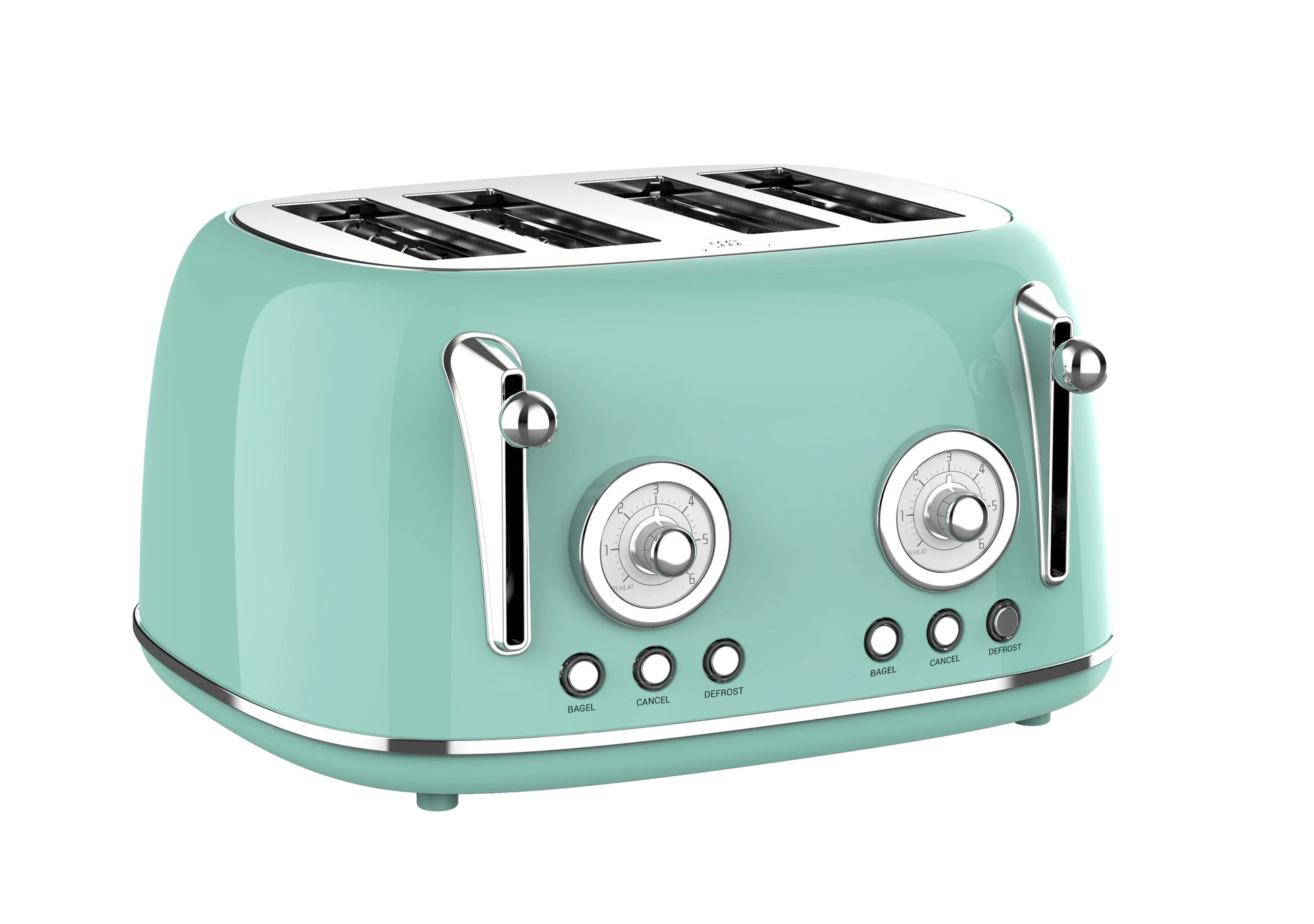 JMT-918410 Wide Slot 4-Slice Toaster with Adjustable Browning Levels and Extra Lift Function