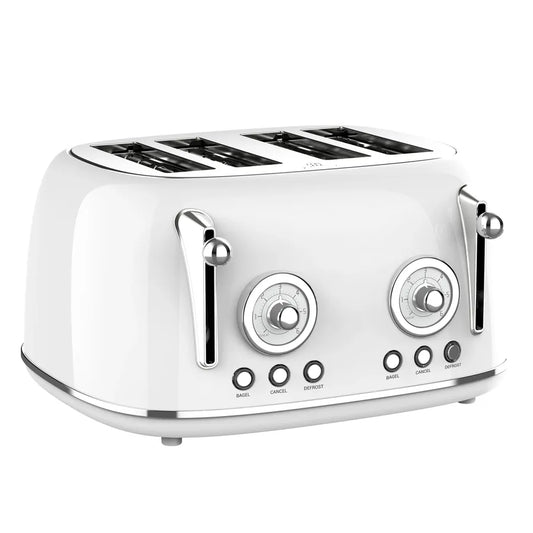 JMT-918410 Wide Slot 4-Slice Toaster with Adjustable Browning Levels and Extra Lift Function