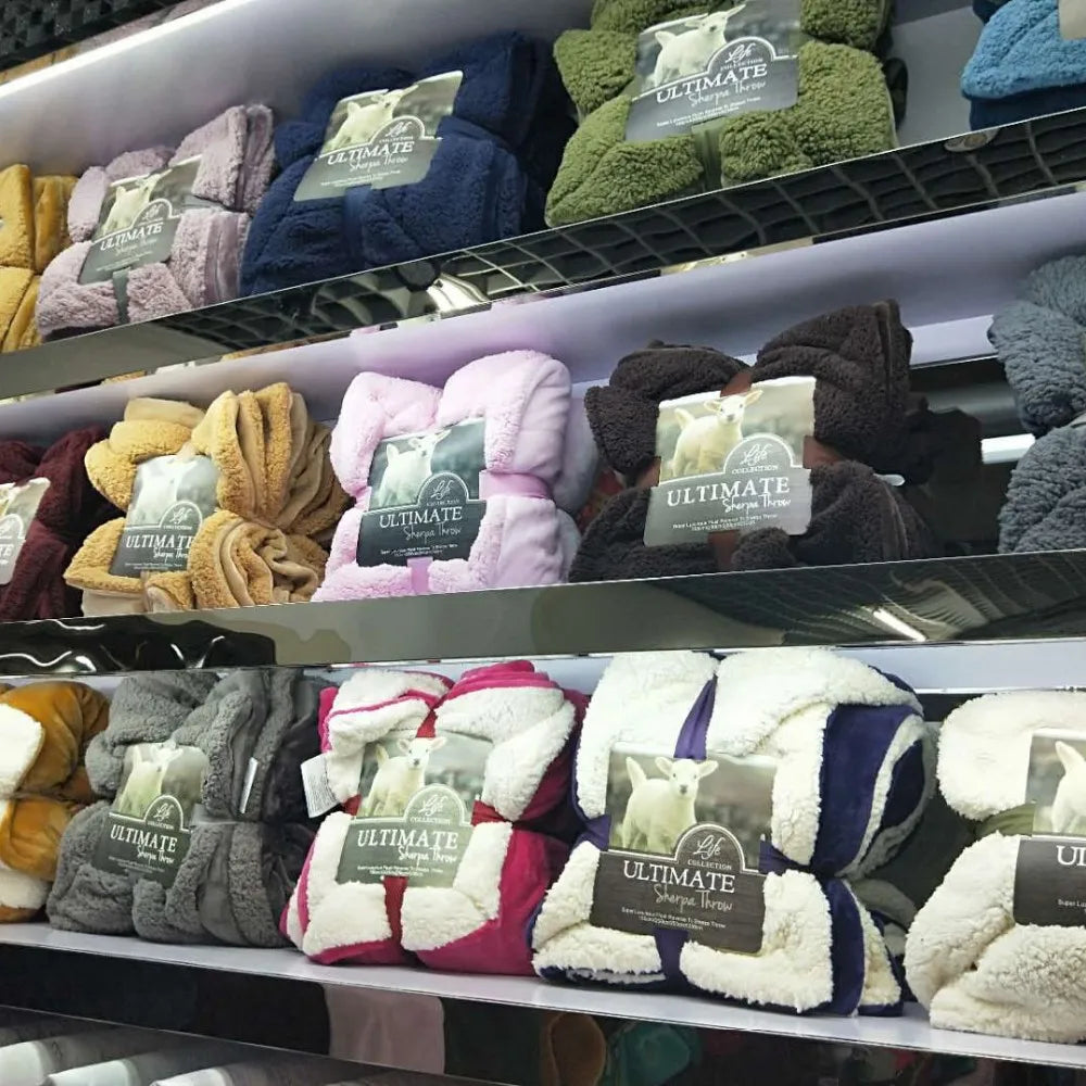 JMT-918666 Double Layer Flannel Sherpa Fleece Warm Touch Throw Blanket
