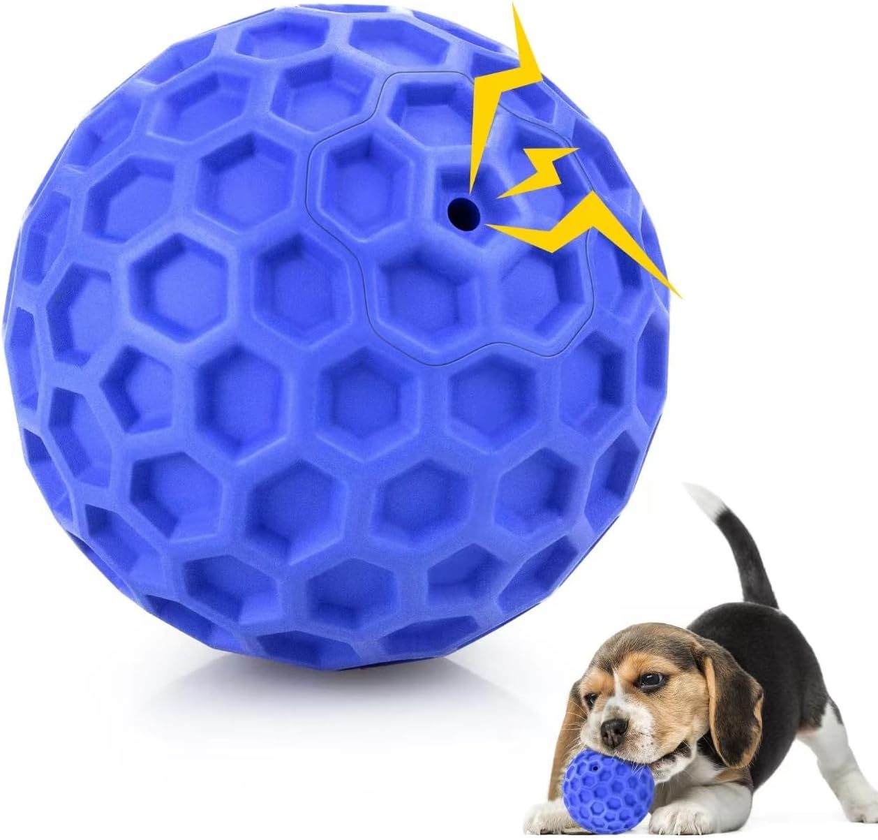 JMT-918730 Durable Squeaky Dog Ball for Aggressive Chewers - Waterproof and Interactive Chew Toy for Large Breeds