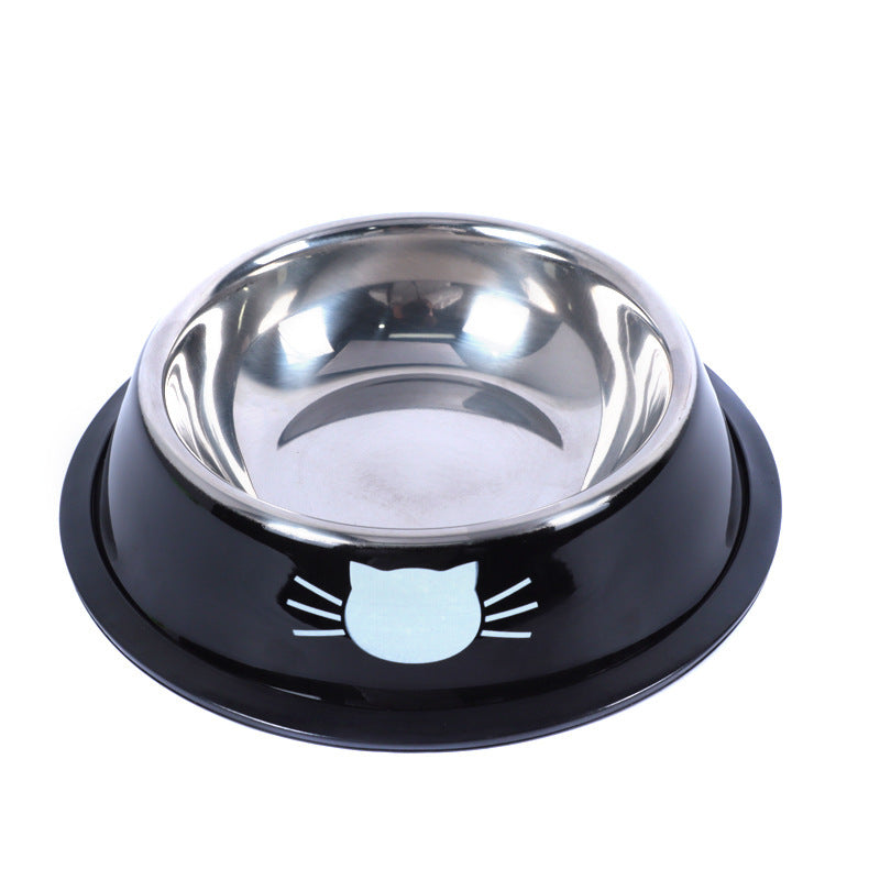 JMT-918922 Stainless Steel Non-Slip Pet Feeding Bowls - Multicolor Set for Cats and Dogs