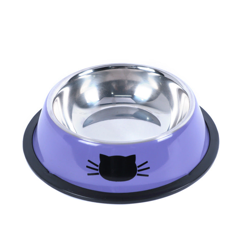 JMT-918922 Stainless Steel Non-Slip Pet Feeding Bowls - Multicolor Set for Cats and Dogs