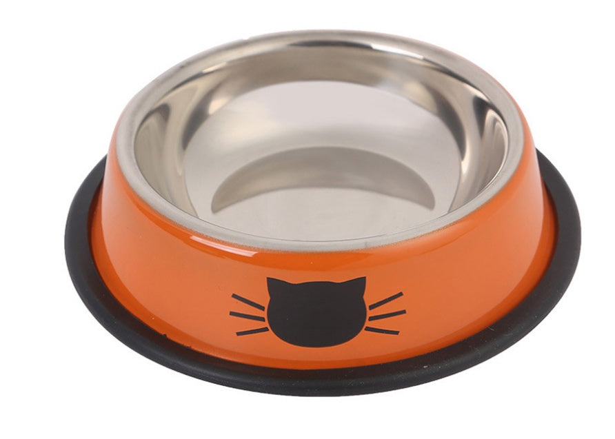 JMT-918922 Stainless Steel Non-Slip Pet Feeding Bowls - Multicolor Set for Cats and Dogs
