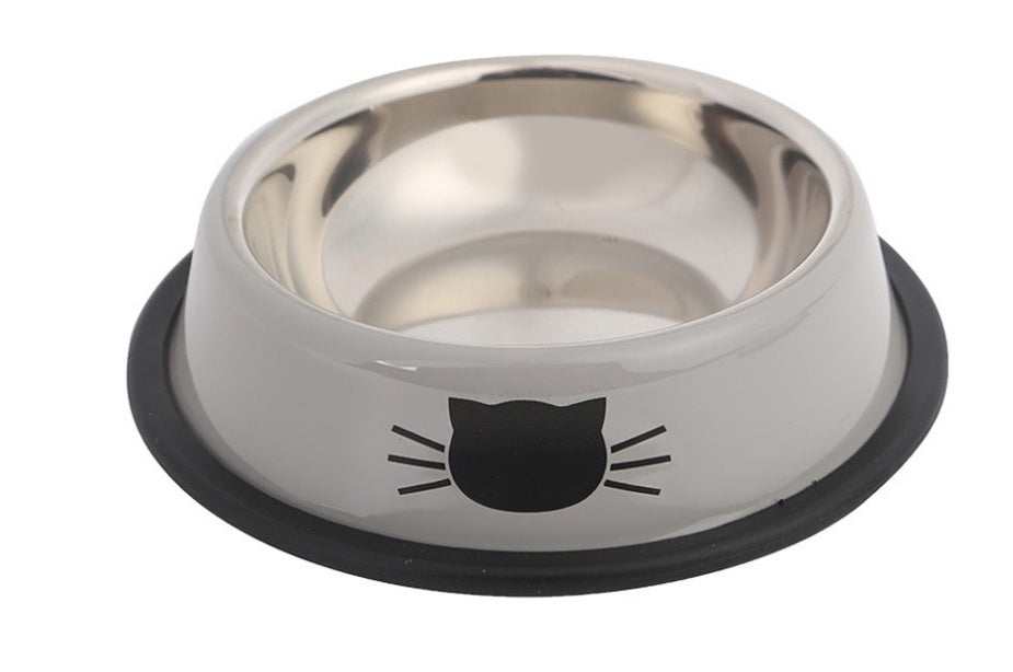 JMT-918922 Stainless Steel Non-Slip Pet Feeding Bowls - Multicolor Set for Cats and Dogs