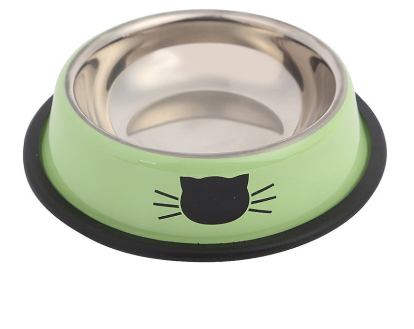 JMT-918922 Stainless Steel Non-Slip Pet Feeding Bowls - Multicolor Set for Cats and Dogs