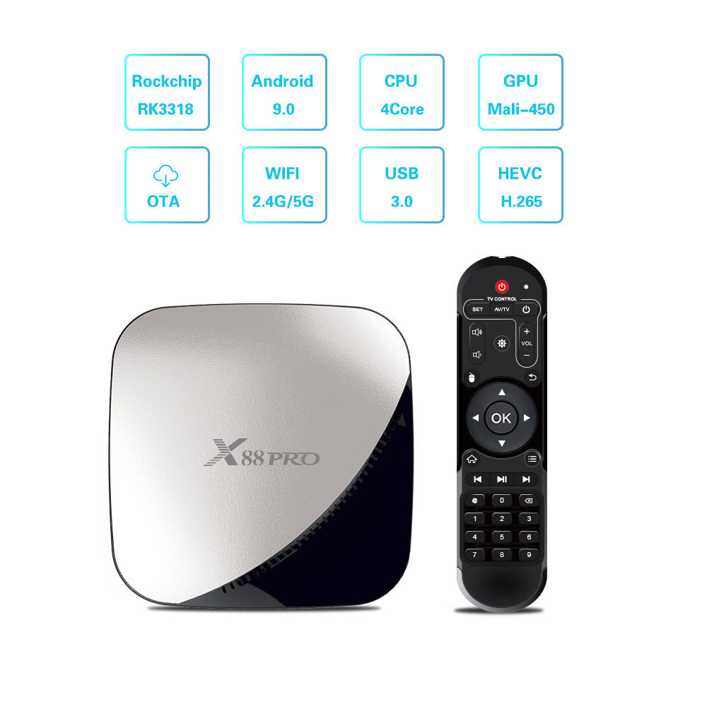 JMT-918922 X88 PRO Media Player with 16GB Storage and RK3318 Processor