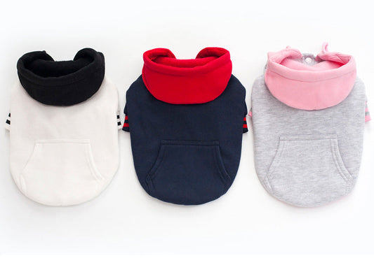 JMT-919370 Cotton Color Matching Pet Sweater with Pocket for Comfort and Style