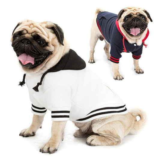JMT-919370 Cotton Color Matching Pet Sweater with Pocket for Comfort and Style