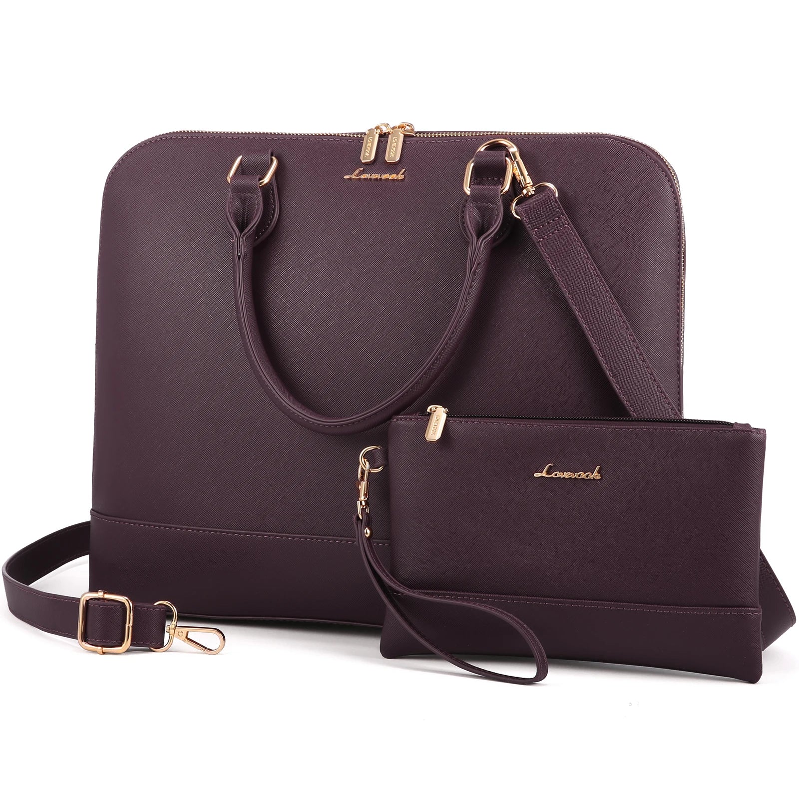JMT-919562 Stylish 2pcs PU Tote Bags Set for Women - Large Handbag and Crossbody Purse for Daily Use and Laptop