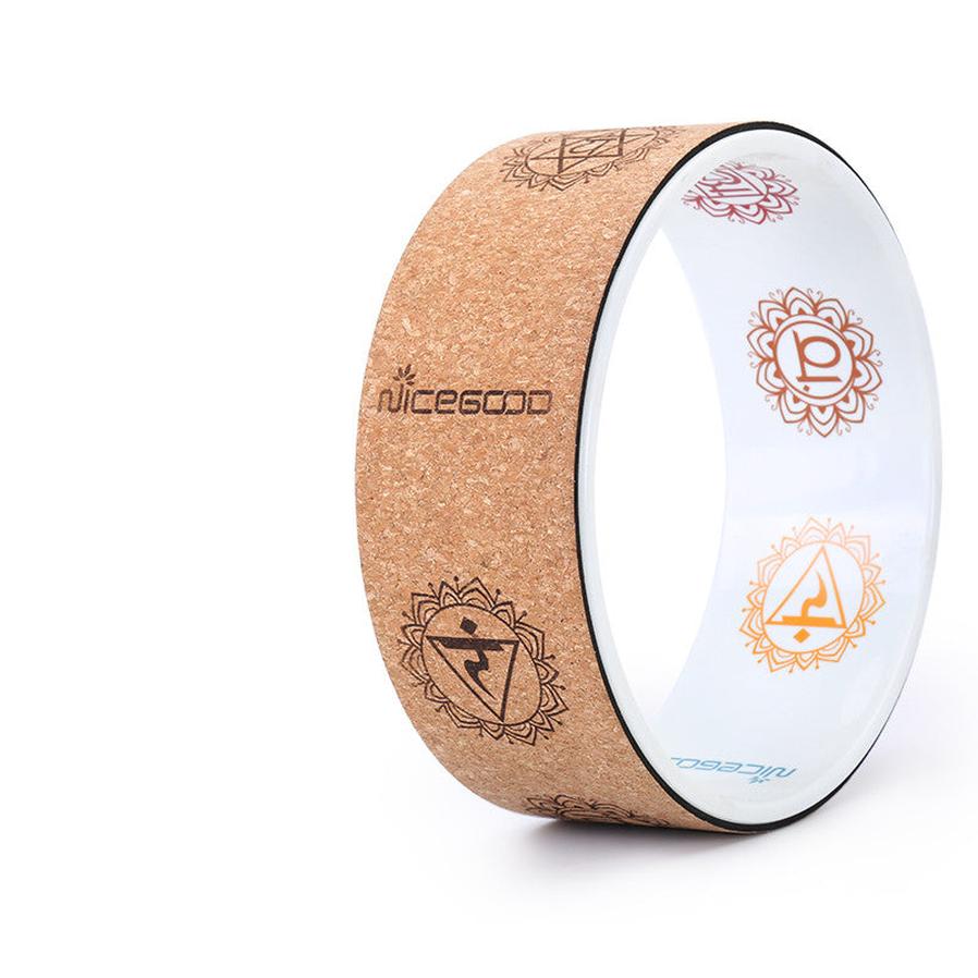 JMT-919946 Cork Yoga Wheel for Enhanced Flexibility and Balance Training