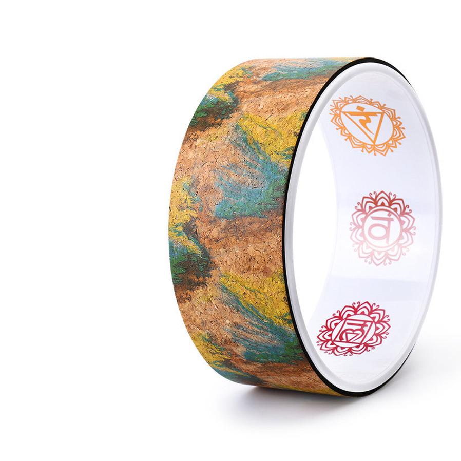 JMT-919946 Cork Yoga Wheel for Enhanced Flexibility and Balance Training