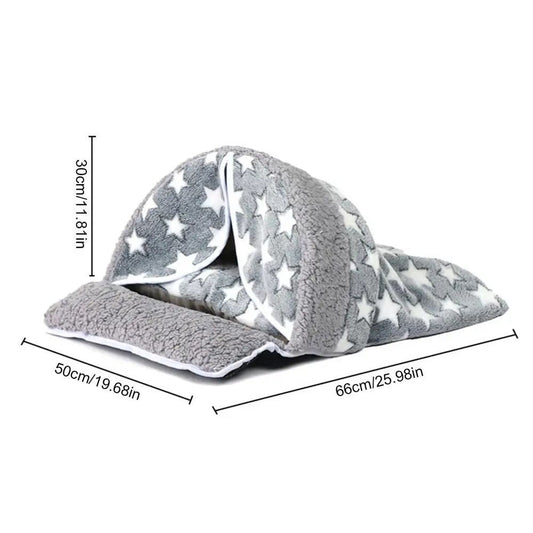 JMT-920202 Cozy Arch-Shaped Cat Sleeping Bag for Comfortable Burrowing - Washable Enclosed Snuggle Sack
