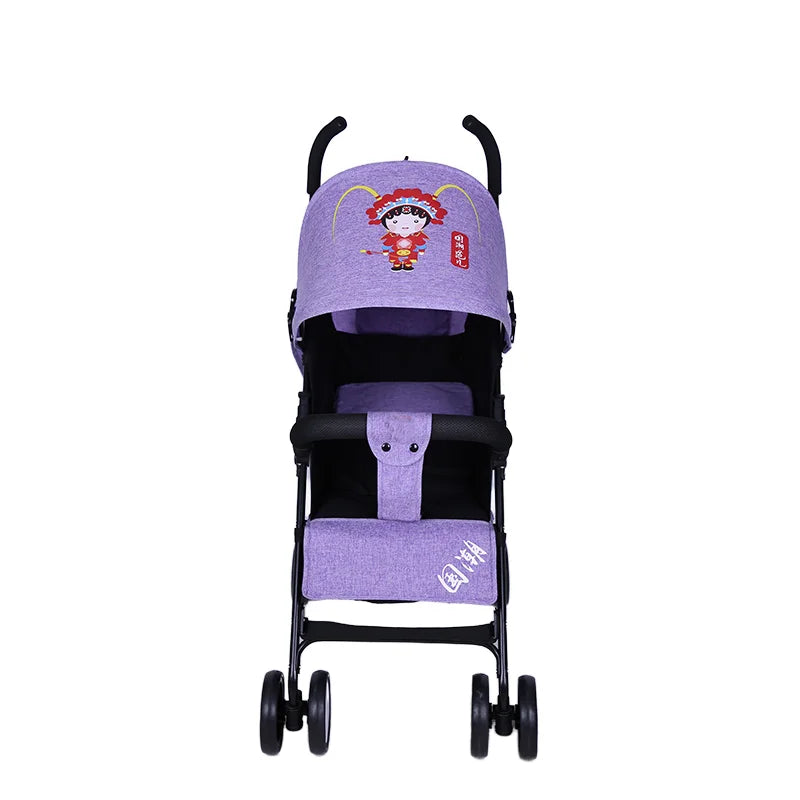 JMT-920330 Lightweight 2-in-1 Foldable Linen Baby Stroller with Safety Features and Soft Seat for 0-36 Months