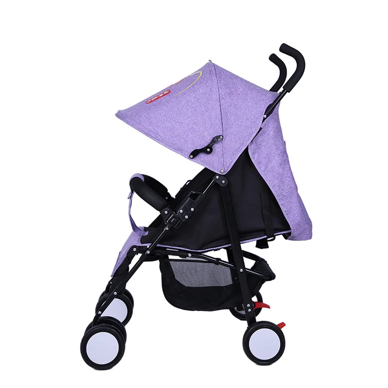 JMT-920330 Lightweight 2-in-1 Foldable Linen Baby Stroller with Safety Features and Soft Seat for 0-36 Months