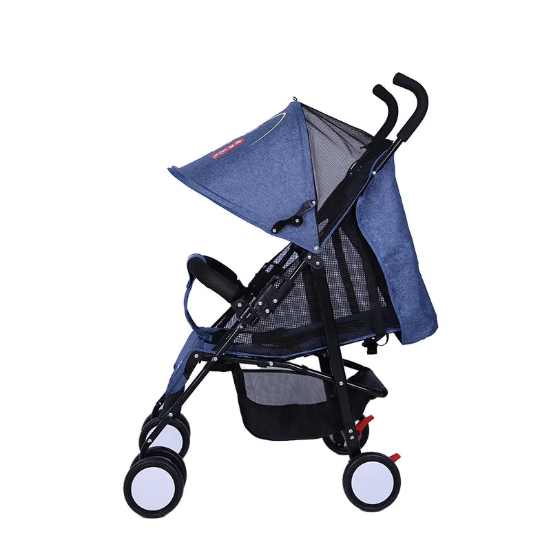 JMT-920330 Lightweight 2-in-1 Foldable Linen Baby Stroller with Safety Features and Soft Seat for 0-36 Months