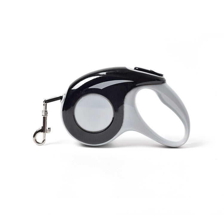 JMT-920394 Retractable Dog Leash - Telescopic 3m Nylon Rope with Metal Lock, Available in Black, Rose Red, and Blue