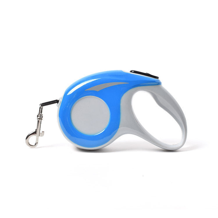 JMT-920394 Retractable Dog Leash - Telescopic 3m Nylon Rope with Metal Lock, Available in Black, Rose Red, and Blue