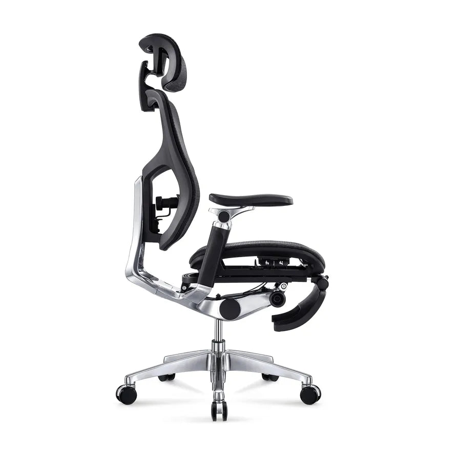 JMT-920650 Ergonomic Full Mesh Office Chair with Footrest and Adjustable Armrests for Comfortable Seating