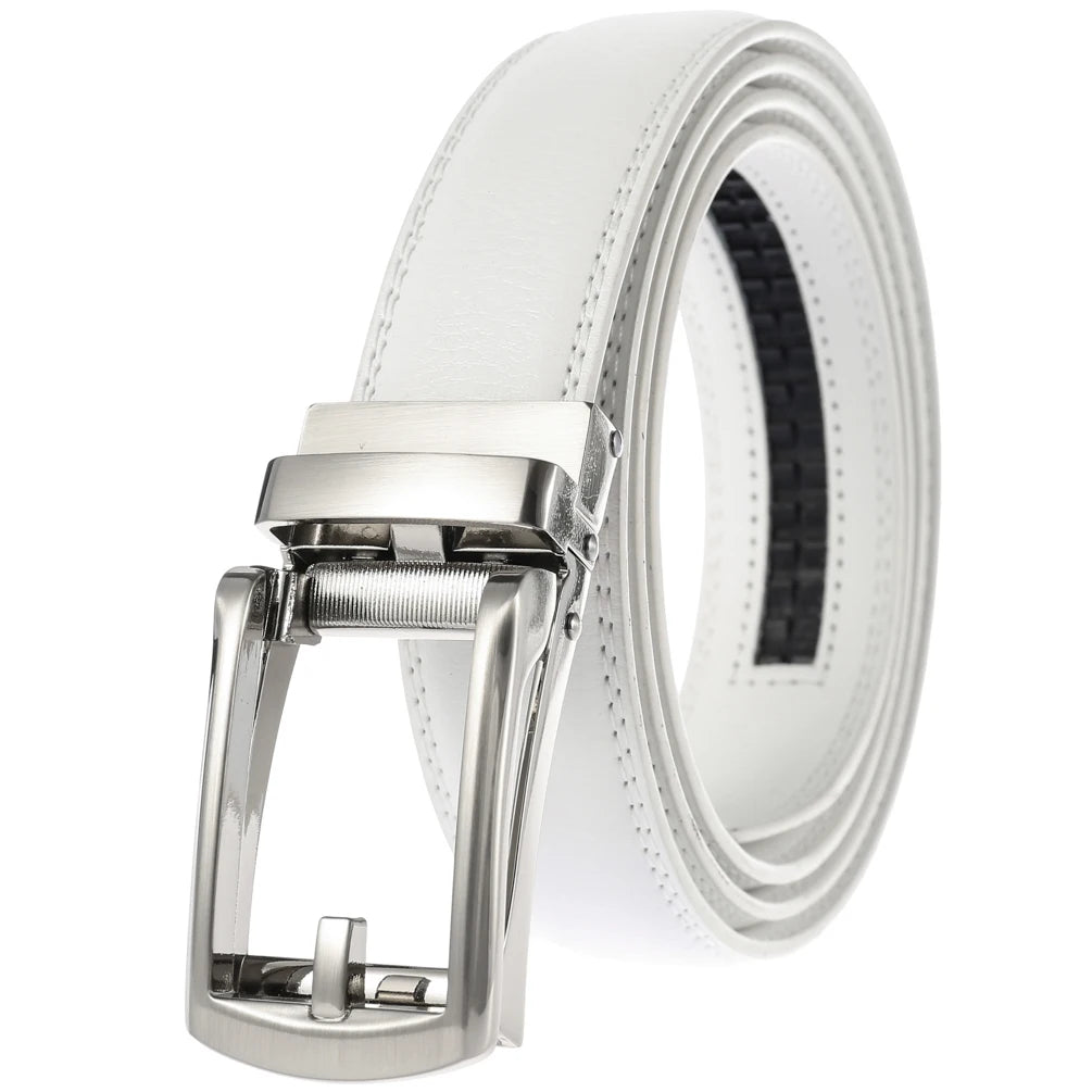 JMT-920650 Men's Leather Automatic Buckle Belt - Style LY33-32314-1